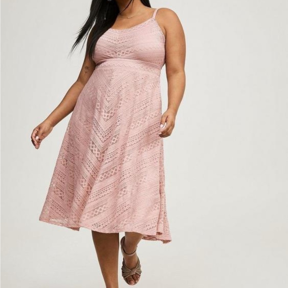 Torrid Pink Lace Dress